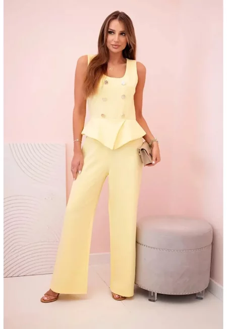 Гащеризон без ръкави с декоративни копчета - Един размер