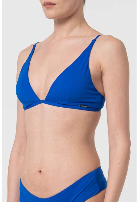 Горнище на бански с триъгълни чашки - Кралско Синьо