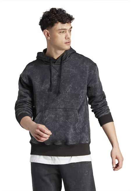 Худи със свободна кройка и захабен ефект