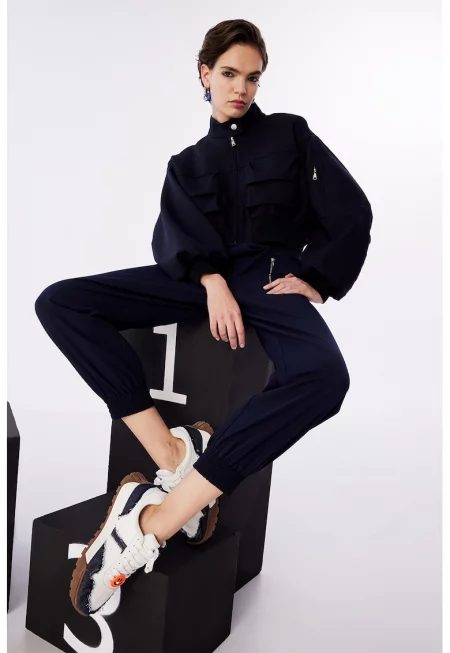 Ipekyol - Късо яке бомбър с джобове с капаче