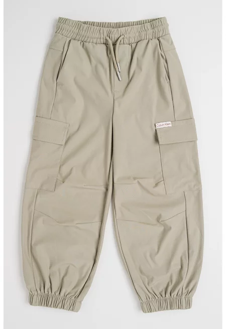 Карго панталон с регулируема талия - Светло сив