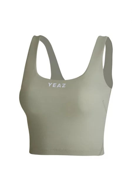 Къс топ с отделящи се подплънки - Зелен