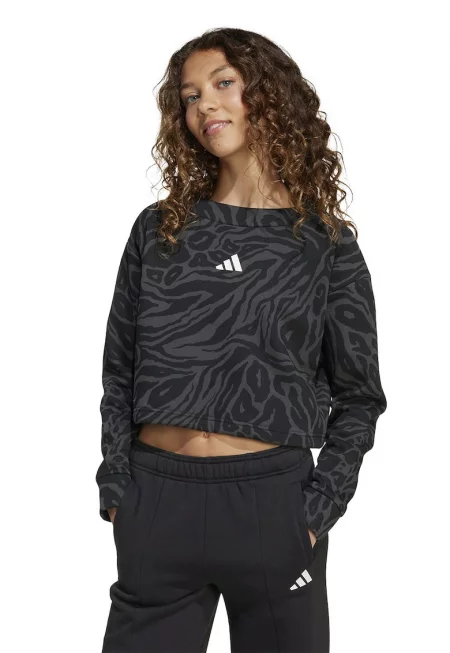 Къса блуза с принт