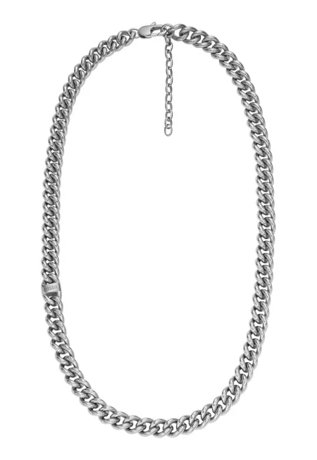 Колие тип верижка от неръждаема стомана - Сребрист