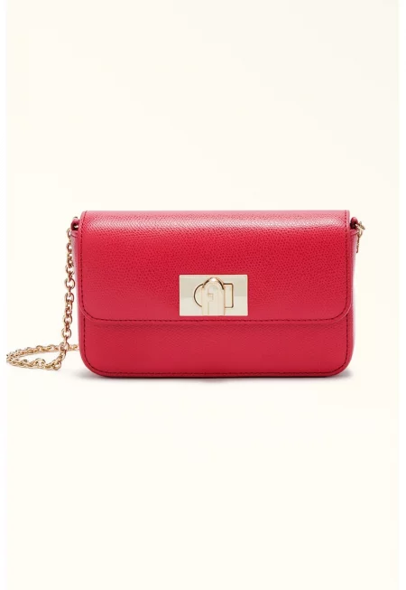 Кожена чанта през рамо 1927 с презрамка с верижка