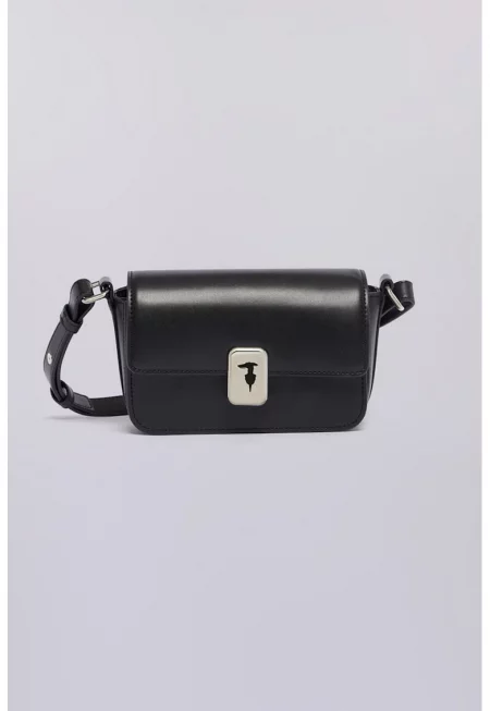 Кожена чанта през рамо - Черен