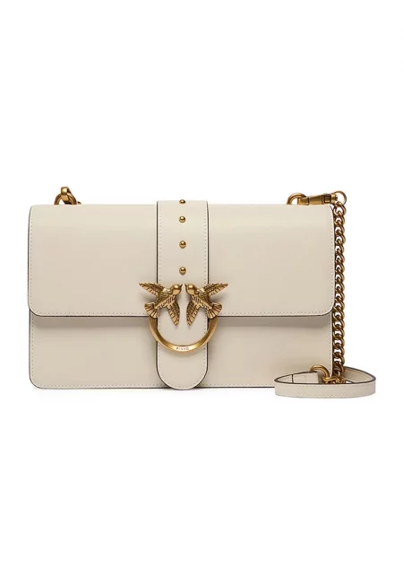 Кожена чанта през рамо с 2 отделения