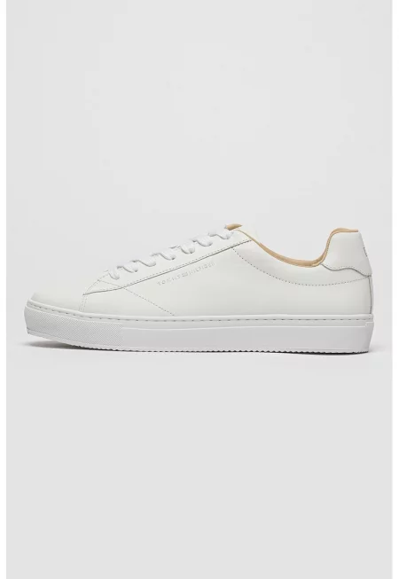 Кожени спортни обувки Premium Cupsole - Бял