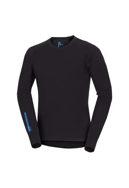 Мъжка мериносова тениска - базов слой ED black - Черен