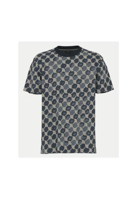 Мъжка тениска -  304687174 - Памук - Син - Син