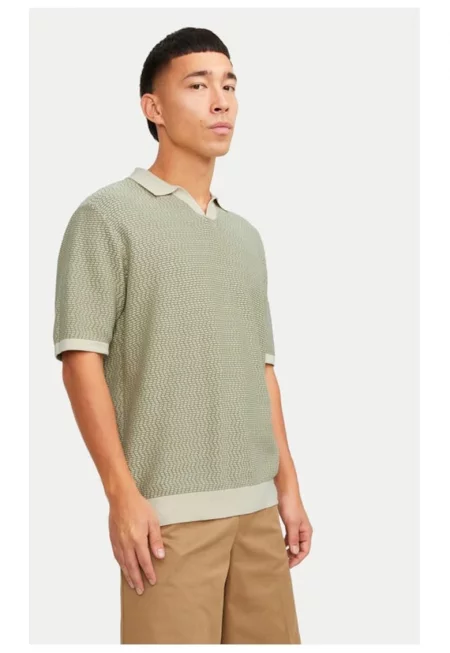 Мъжка тениска -  7388 - памук - зелено