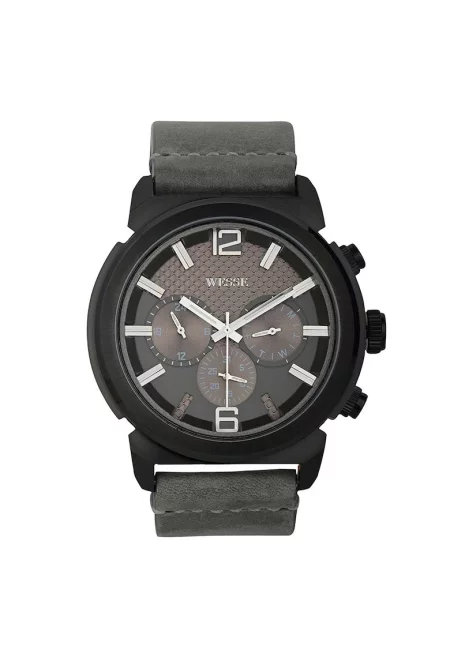 Мъжки часовник  кварцов механизъм - водоустойчивост 5 ATM - сива каишка