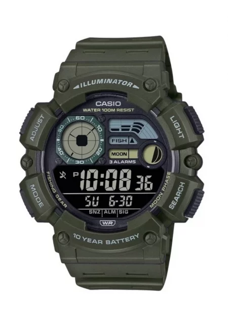 Мъжки часовник  WS-1500H-3BV - цифров - водоустойчив 100M - 50.1x16.8mm - черен