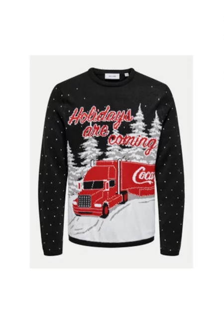 Мъжки пуловер -  304493911 - Акрил - Син - Син