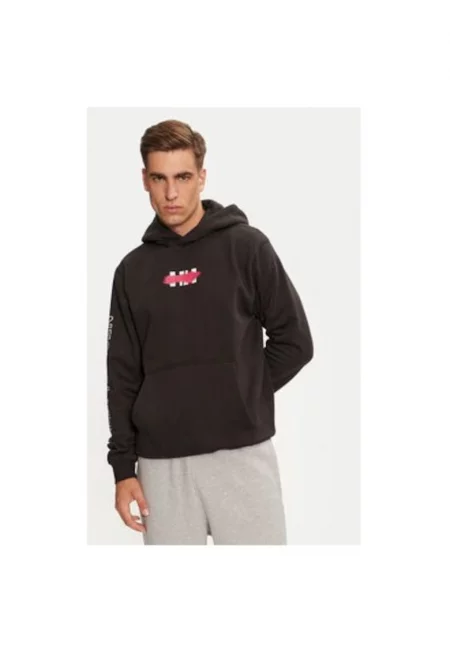 Мъжки суитшърт -  304339608 - Памук/Полиестер - Черен - Черен