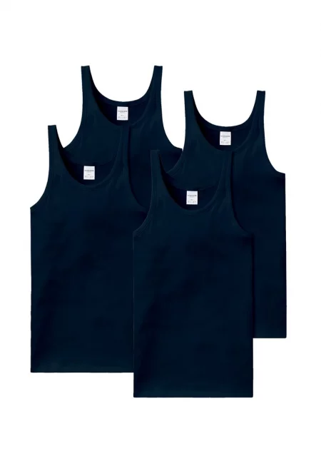 Памучни топове Essentials - 4 броя - Син