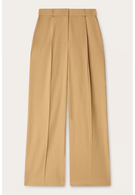 Панталон с широк крачол - Бежов