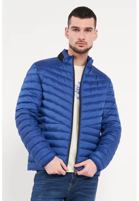 Подплатено зимно яке с ниска яка - Син