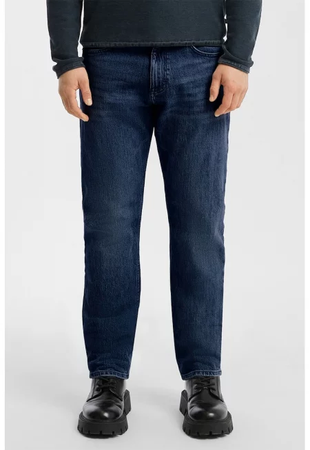 Прави дънки с 5 джоба - Тъмносин