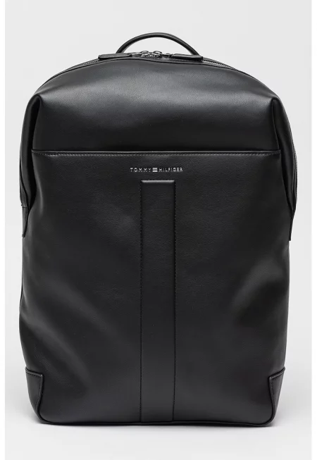 Раница от еко кожа с регулируеми презрамки - Черен