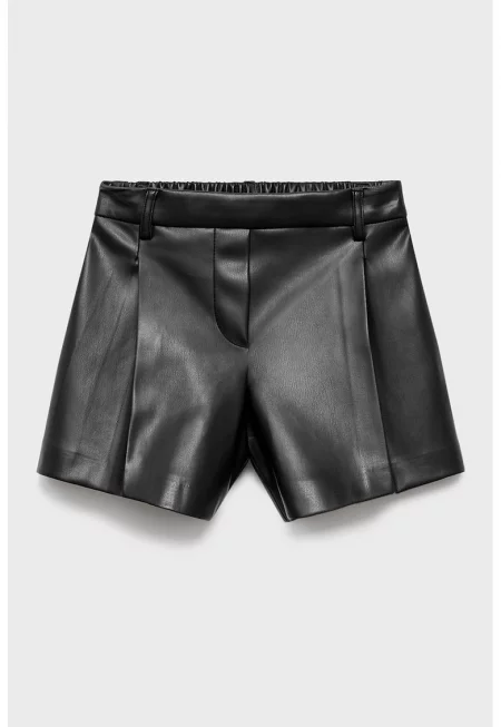 Шорти от еко кожа с еластична талия