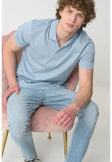 Скини дънки J14 - Светлосин меланж