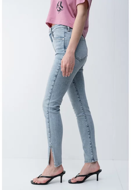 Слим дънки - Светлосин меланж