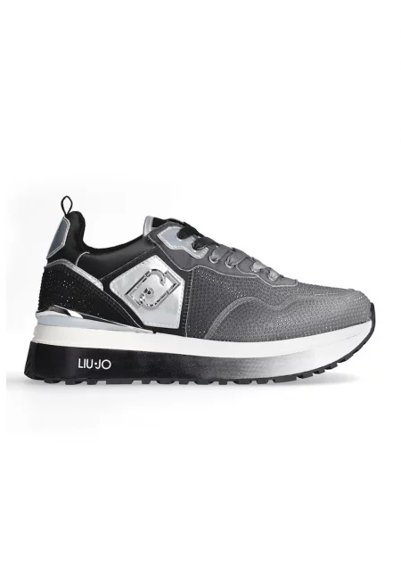 Спортни обувки от еко кожа с декоративни камъни