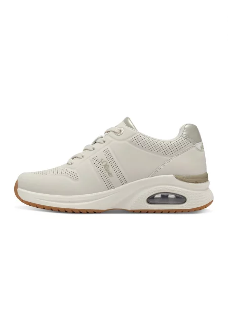 Спортни обувки с връзки и лого - Златист/Крем