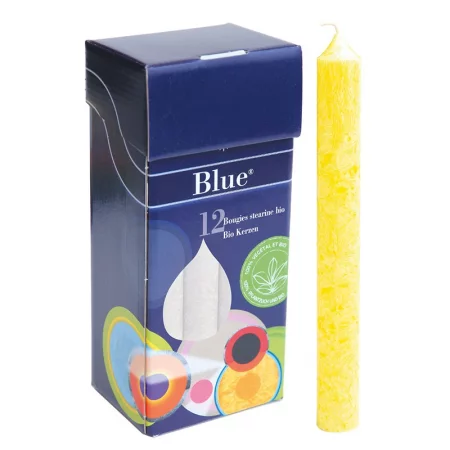 Стеаринови свещи - жълти, БИО, 12 бр.