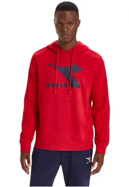 Суитшърт с органичен памук - качулка и лого