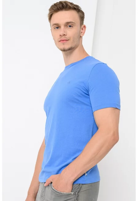 Тениска от органичен памук с овално деколте