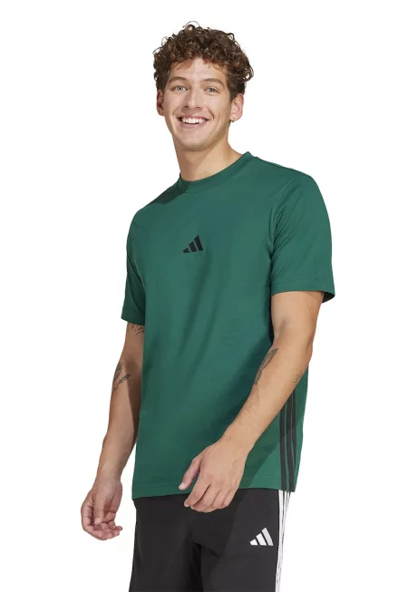 Тениска от памук с овално деколте и лого