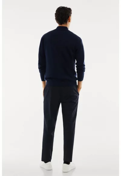 Вълнен пуловер Willy с къс цип