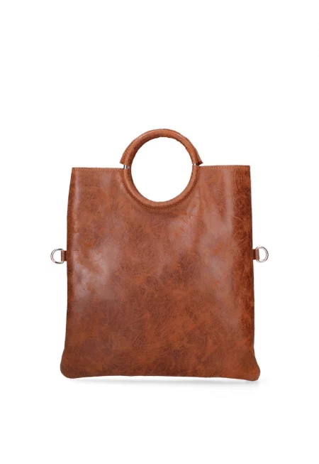 Велурена чанта Velvet с презрамка - Кафяв