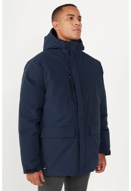 Зимно яке с качулка и джобове с капаче