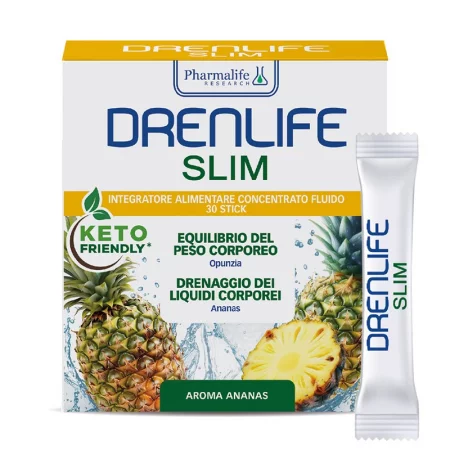 Ананас + Гарциния + Опунция – Отслабване и контрол на апетита, DrenLife Slim, 30 сашета