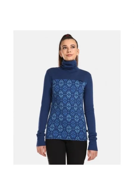 Блуза по боди от мериносова вълна -  Jannu - Blue