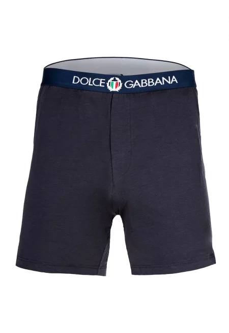 Боксерки с лого на талията - Син