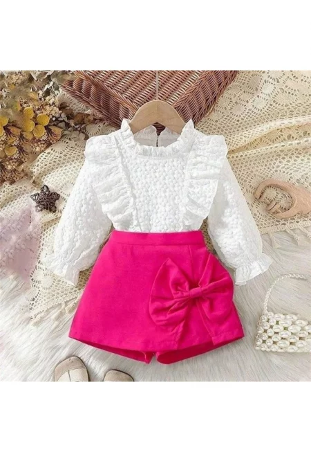 Бяла риза и пола за момиче Дениза