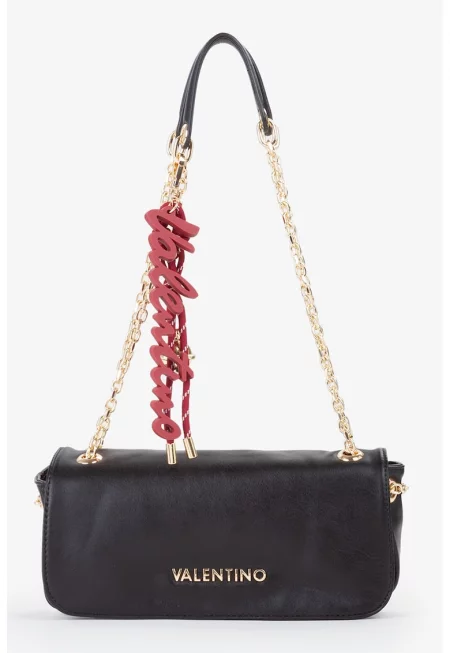 Чанта през рамо с отделящо се лого - Антрацитно сиво