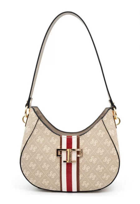 Чанта за рамо от еко кожа с принт