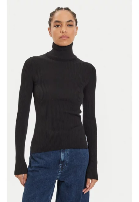 Дамска блуза - Айви дъб - 304213311 - Мериносова вълна - Черна - Черен