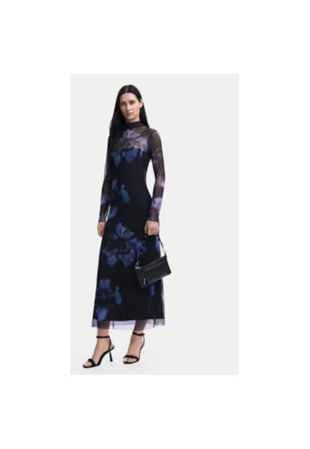 Дамска рокля -  304478673 - Полиестер - Син - Син