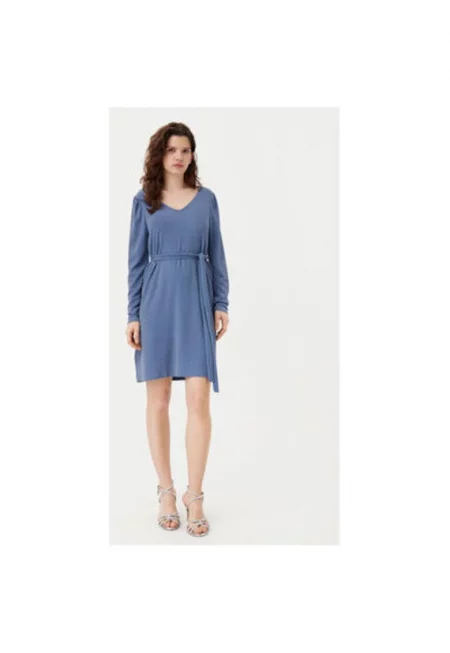 Дамска рокля -  304768231 - Полиамид/Метални влакна - Син - Син