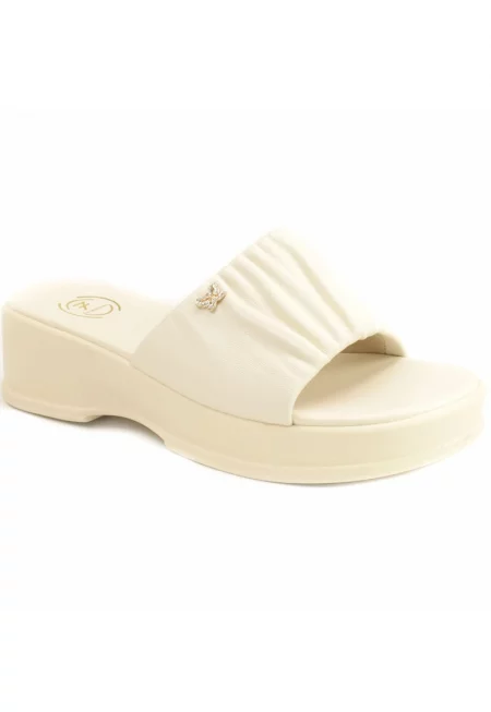 Дамски чехли 49015 - Бежов