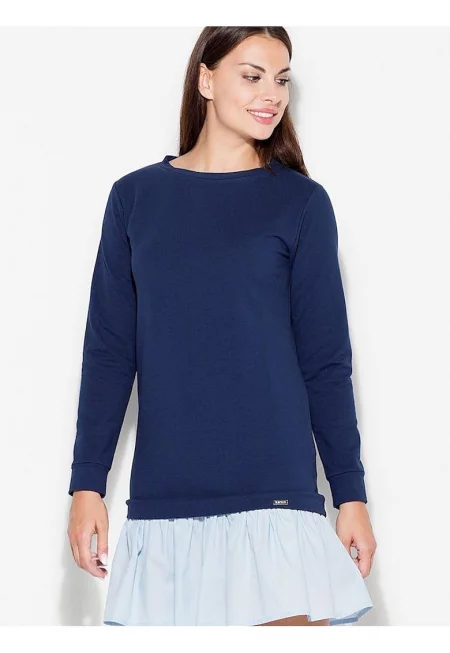 Ежедневна рокля  ежедневна - удобна - лека материя - синя