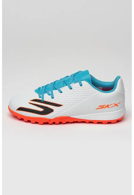 Футболни обувки SKX 2 JR от еко кожа с релеф - Бял/Светлосин