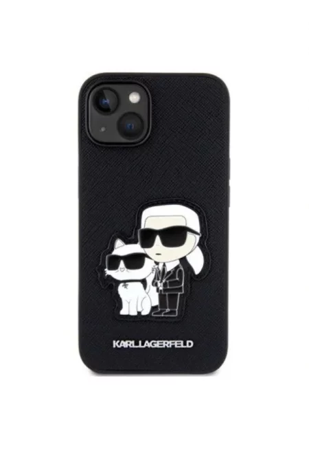 Калъф  Saffiano Karl and Choupette NFT - За iPhone 14 - Черен