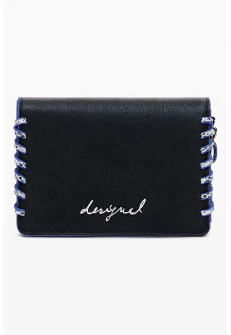 Калъф за карти от еко кожа с цип - Черен